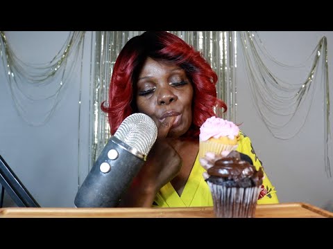 HEB Strawberry Shortcake Cupcake ASMR Eating Sounds