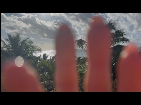 asmr on vacation (face tapping, tracing) 