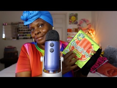 Watermelon Fruit Bar ASMR Eating Mouth Sounds