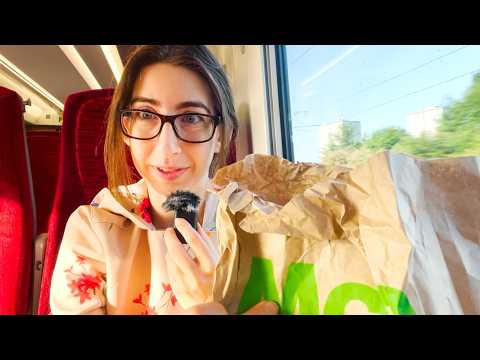 ASMR - UK McDonald's Food Review On A Train