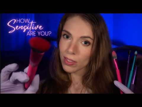 ASMR Sensitivity Test: Tingly Face Brushing | Personal Attention, Soft Speaking