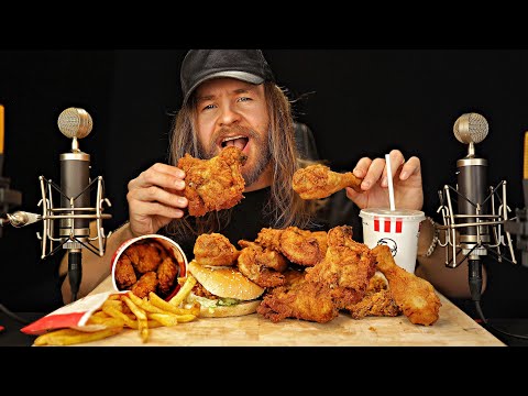 [ASMR] EATING the KFC Feast for Sleep