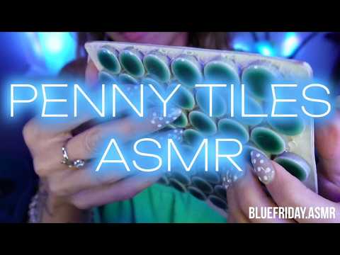 Penny Tiles ASMR🩵(No Music)