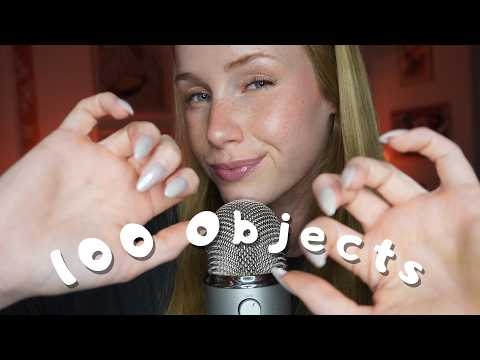 ASMR Tapping on 100 Objects (+ facial expressions 🤭)