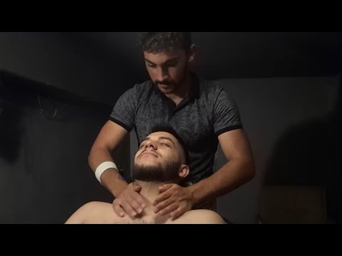 Excellent asmr skin care head massage and body massage / asmr sounds