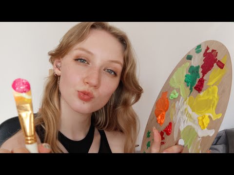 [ASMR] Painting on your face ∼ soft spoken, layered sounds