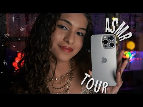 ASMR | TOUR COMPLETO PELO MEU CELULAR - iPhone 15 pro max 256gb