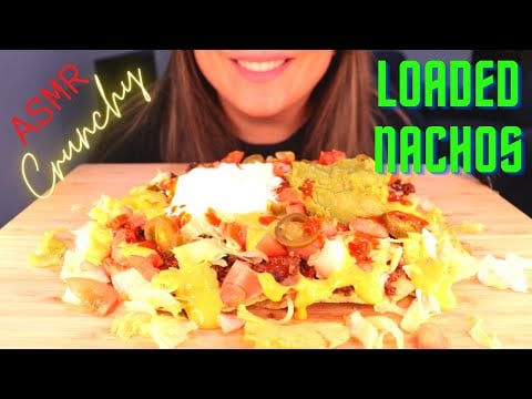ASMR LOADED NACHOS MUKBANG (NO TALKING) REAL EATING SOUNDS | Mandy Foods ASMR