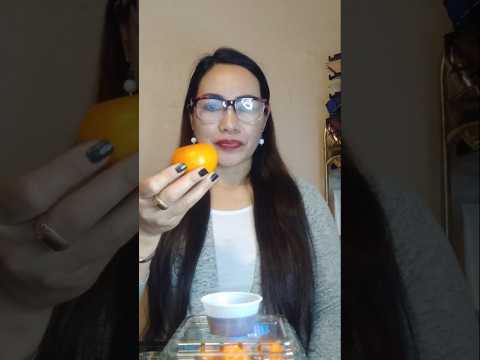ONE TIME BITE TANGERINE #mukbang #everyone #shortsfeed #food #challenge #crazylady