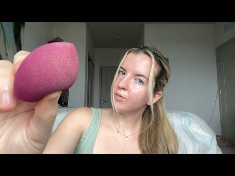 ASMR Doing Your Makeup (Inaudible Whispers and Mouth Sounds)