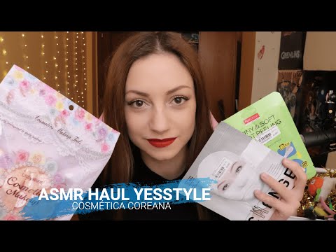 ASMR HAUL COSMÉTICA Y PRODUCTOS RAROS COREANOS / YesStyle