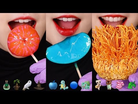 15MINUTES EMOJI FOOD ASMR COMPILATION FOR SLEEP, RELAXING EATING ASMR 🍏