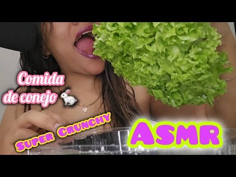 ASMR | SUPER CRUJIENTE Y RELAJANTE | enorme Lechuga con limón #asmrsounds 