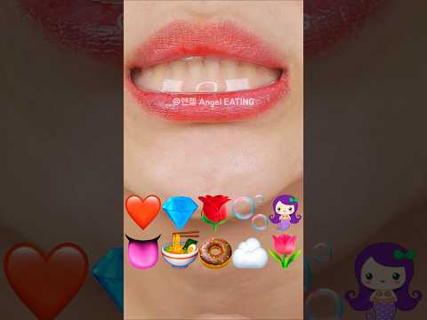 @AngelEATING777 asmr CLEAR EMOJI FOOD JELLY 투명 이모지 젤리 먹방 eating sounds