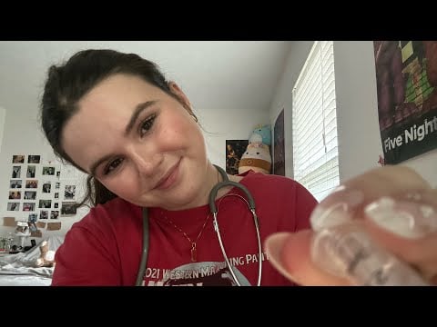ASMR nurse check-up!! (and blood draw) 🚑😷🩺⚕️