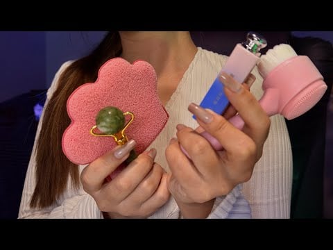 ASMR Realistic Skincare Before Bed 😴 Ultra Relaxing Layered Sounds (No Talking)