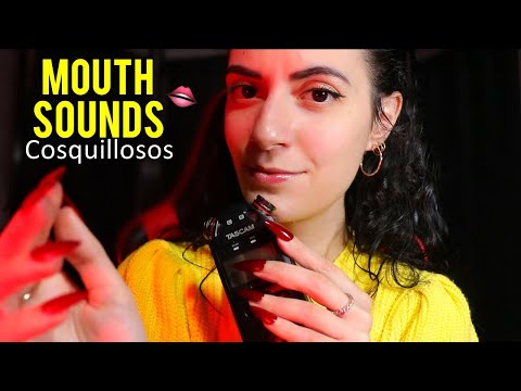 ASMR español MOUTH SOUNDS Cosquillosos para dormir (+ Soplidos, hand movements)