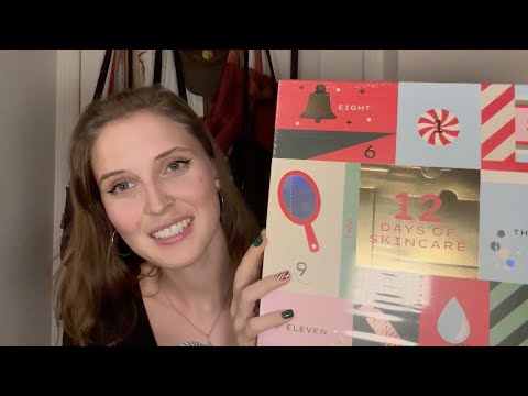 ASMR Day 13 Opening Advent Calendars (soft-spoken, tapping)