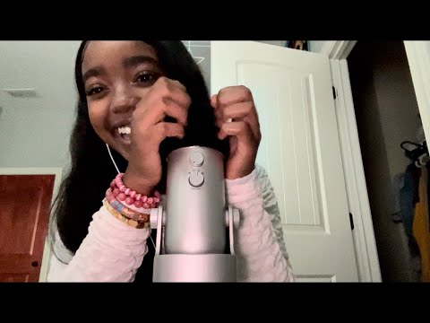 ASMR (timestamps in description) gripping, brushing, whispers, etc.