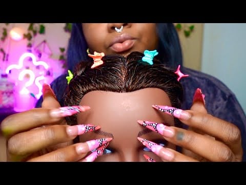 ASMR | BRAID TAKE DOWN + SCALP TREATMENT 💆🏽‍♀️💅🏾