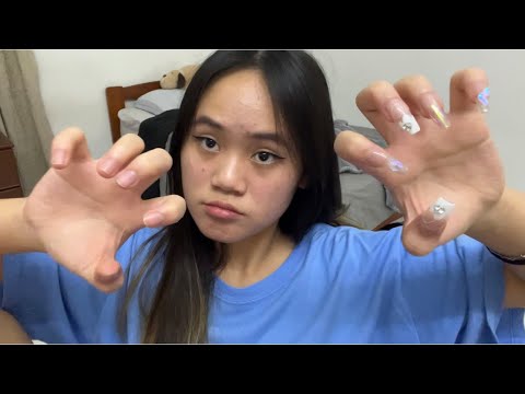 ASMR LONG NAILS VS SHORT NAILS