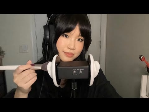 ASMR 3dio TINGLES  // gloves, cleaning, massaging, tapping, close whispers