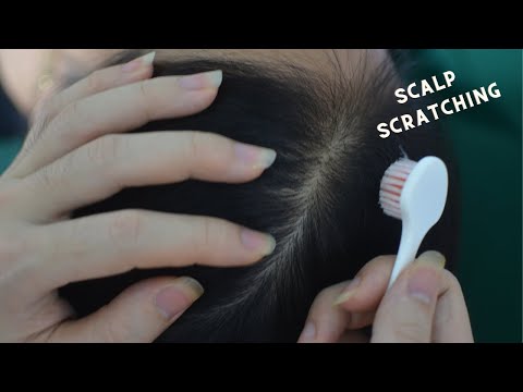 ASMR Scalp Scratching Massage, Hair Parting, Hair Play With Toothbrush For Relieve Anxiety, Stress