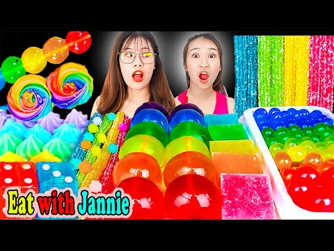 Mukbang Rainbow Food 무지개 디저트 먹방 🌈 | Eat with Jannie