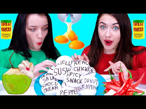 ASMR Egg Food Challenge with Most Popular Sweet, Spicy and Sour Food