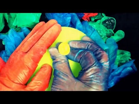 ✽ஜீ VINYL GLOVES✋🌞 LAYERING with a playful 💕 BALLOON [[ASMR]]