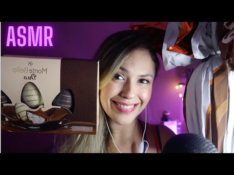 ASMR: EXPERIMENTANDO OVOS DE PÁSCOA (LINDT, CACAU SHOW)