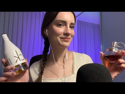 describing & tapping my perfumes ASMR 🫧