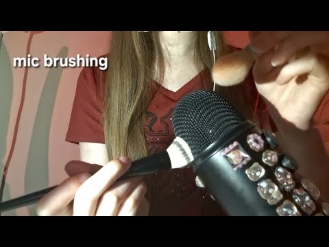 ASMR Mic brushing with 5 different brushes!