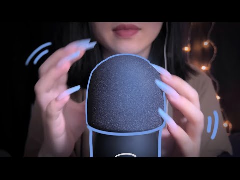 Asmr fast aggressive mic scratching , brain melting , intense fast triggers , 마이크 긁기