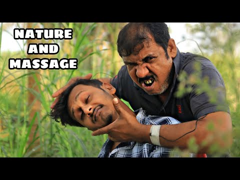 Asim barber ASMR head massage on 2 different guy in natural environment | Neck cracking massage
