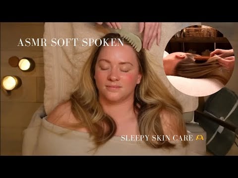 ASMR Sleep-Inducing Facial Massage for Sensitive Skin 🌙 Soft Spoken Relaxation & Nervous System Calm