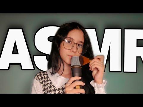 ASMR MOUTH SOUNDS, PINCEL NA TELA & PINCEL NO MIC🎙