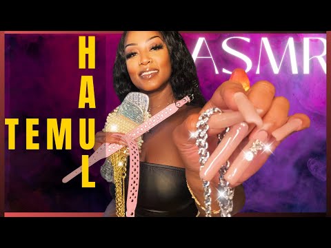 ASMR TEMU HAUL AND TRY ON WITH CRINKLING NOISES