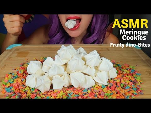 ASMR Meringue Cookies. Crunchy Eating sound | 머랭쿠키 리얼사운드 먹방 | CURIE. ASMR