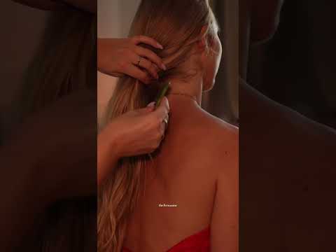 relaxing tingles in the longest hair to fall asleep 😴 #asmrmassage #asmrhair #asmrtracing #asmr