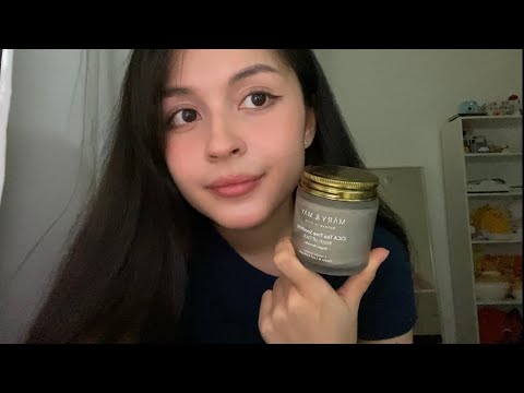doing your skincare before u sleep asmr