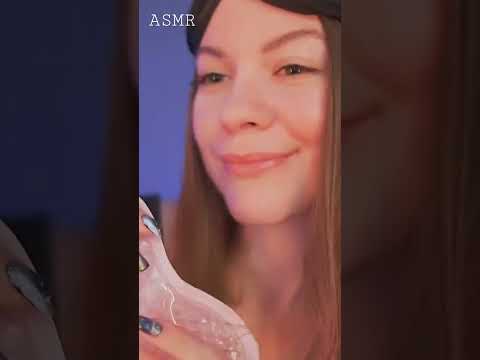 Маска для сна с шариками АСМР Sleep mask with ASMR balls #asmr #shorts #асмр мяу mrrr