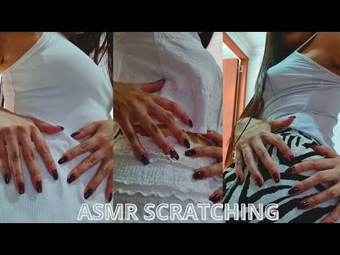 ASMR Casero SCRATCHING en Ropa Blanca 🤍 MÁS Intenso | Uñas Largas Rápido y Agresivo 
