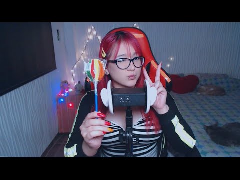 ASMR- LOLLIPOP Licking & Eating | Mouth Sounds🍭👅
