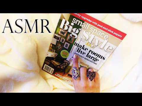 ASMR Folheando Revista de Decoração Espaços  Pequenos #vozsuave 