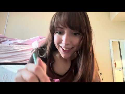 ASMR ~ Crazy woman makes you her masterpiece ( sticky notes, drawing, rambling) 