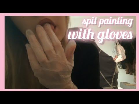 lofi asmr | spit painting with gloves 🧤 [spit tracing, x marks the spot]