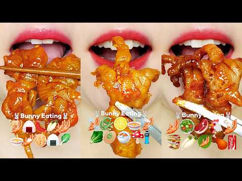 ASMR Very Spicy Chicken Feet Compilation 🌶️🔥 MUKBANG 매운 닭발 먹방 모음집 Eating Sounds