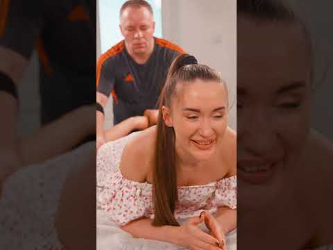 Emotional manual correction and legs stretching for Christina: pain relief and healing #shorts