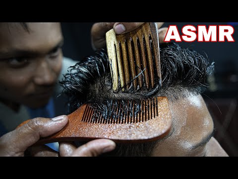 ASMR Head Scratching Massage With Comb | ASMR Sculp Itching With Wooden Comb | Neck Cracking Massage